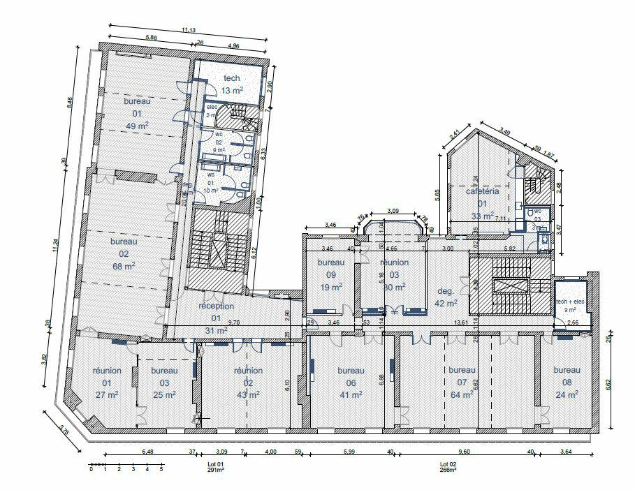 Bureau Paris 599m² Location bureau Paris OLBUR2314807 1